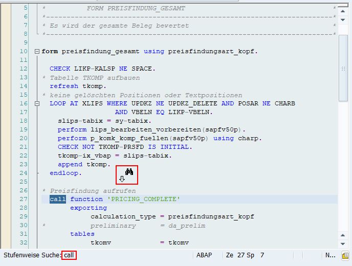 SAP Suche ABAP